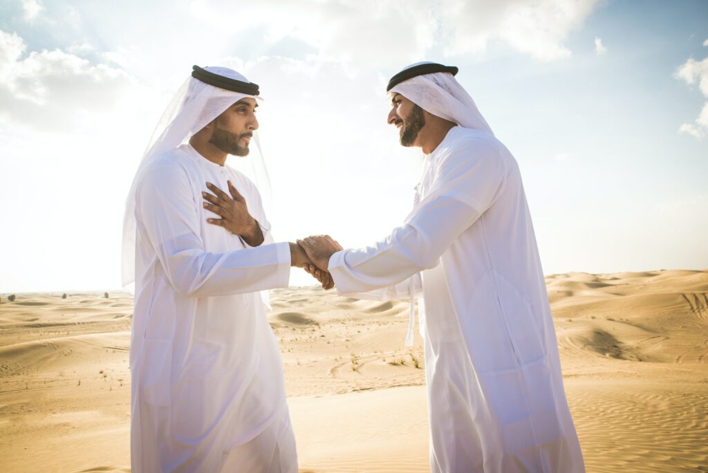 Arabic men in the desert